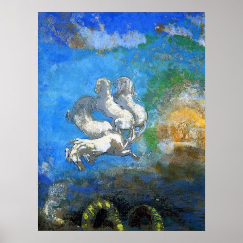 Chariot of Apollo _ by Symbolist Odilon Redon Prin Poster