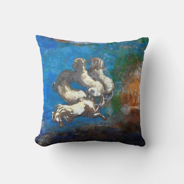 Chariot of Apollo, Redon Throw Pillow (Front)