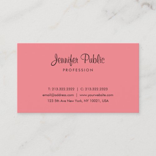 Charisma Color Modern Simple Template Typography Business Card