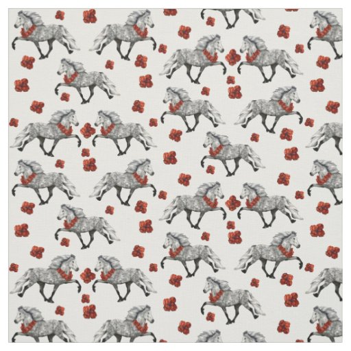 Charismatic and the Red Flower Fabric