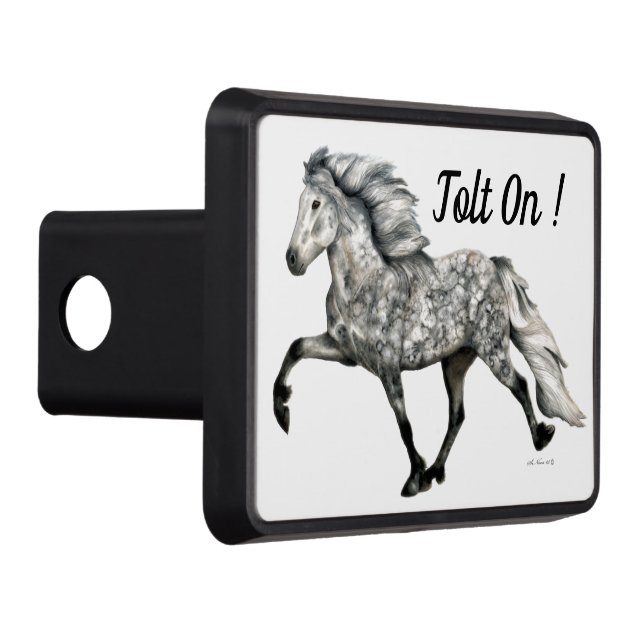 Charismatic Dapple Grey Icelandic Horse Hitch Cover (Right)