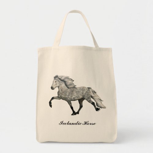 Charismatic Dapple Grey Icelandic Horse Tote Bag