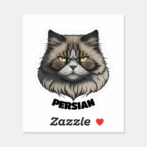 Charismatic Persian Cat Sticker