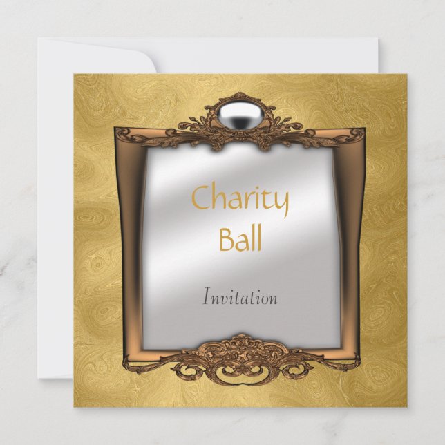 Charity Ball Gold Invitation (Front)