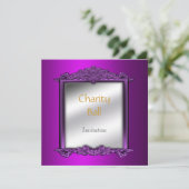 Charity Ball Mauve Invitation (Standing Front)