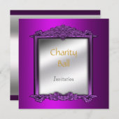 Charity Ball Mauve Invitation (Front/Back)
