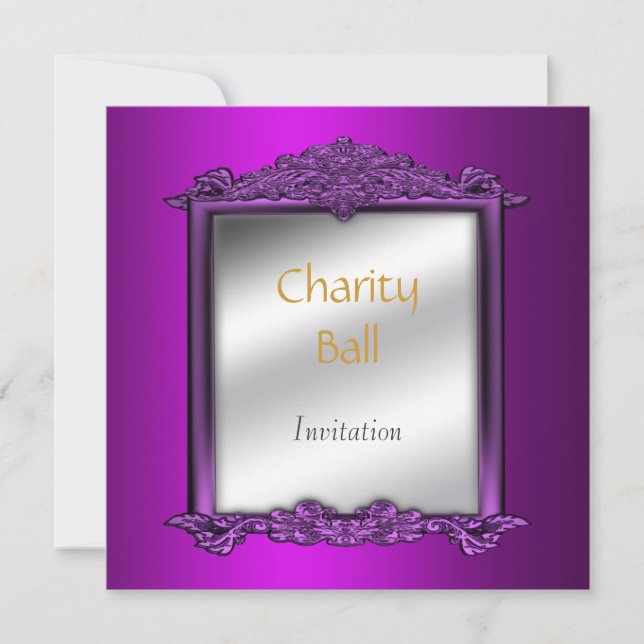Charity Ball Mauve Invitation (Front)