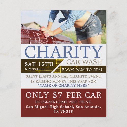 Charity Car Wash Event Advertising Flyer