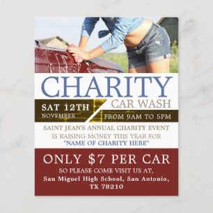 Charity Car Wash Event Advertising Flyer