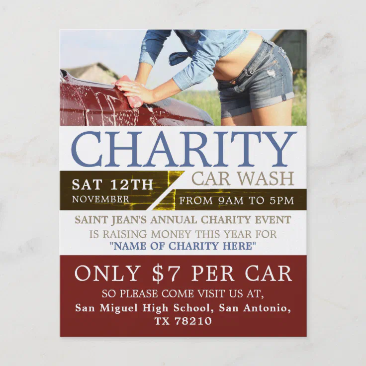 Charity Car Wash Event Advertising Flyer | Zazzle