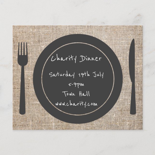 Charity dinner party flyer (Front)