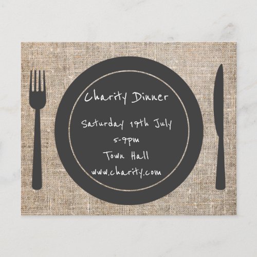 Charity dinner party flyer