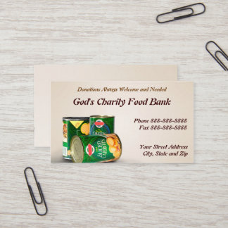 Charity Food Bank Non Profit Business Card