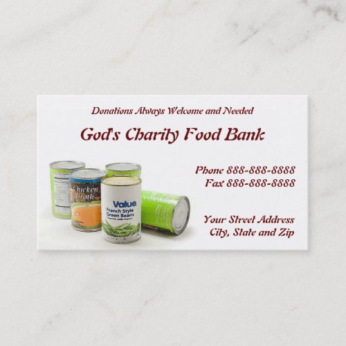 Charity Food Bank Non Profit Business Card