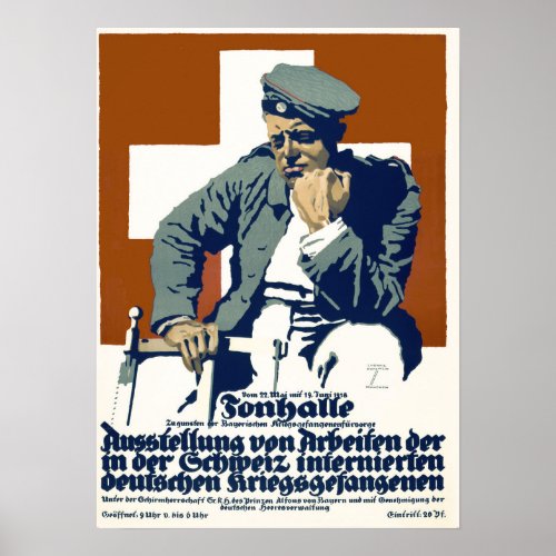 Charity for German Prisoner of War ww1 Propaganda Poster