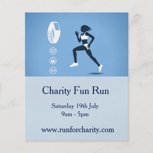 Charity fun run marathon flyer