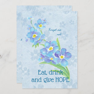 Charity Fundraiser Event Forget-me-not Flower Invitation