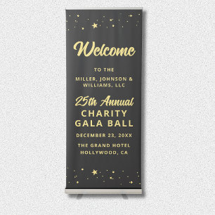 Charity Fundraiser Silent Auction Event Welcome Retractable Banner