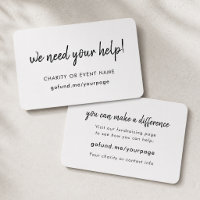 Charity Fundraising | Raise Money Donate Now Card