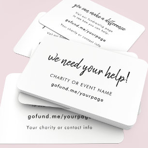 Charity Fundraising   Raise Money Donate Now Card