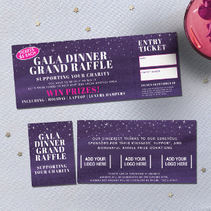 Charity Gala fundraiser night sky sponsored prize Raffle Tickets