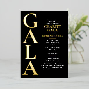 Charity Gala Template Fundraising Event Black Gold