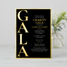 Charity Gala Template Fundraising Event Black Gold