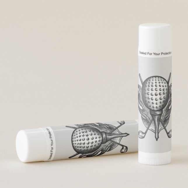 Charity Golf Tournament Ball Tee Clubs Course Lip Balm (Front)