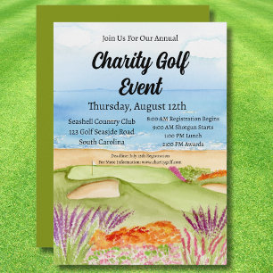 Charity Golf Tournament Course by the Beach Invitation