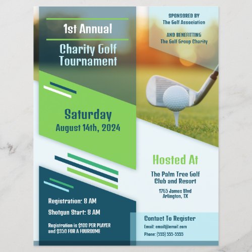 Charity Golf Tournament Flyer