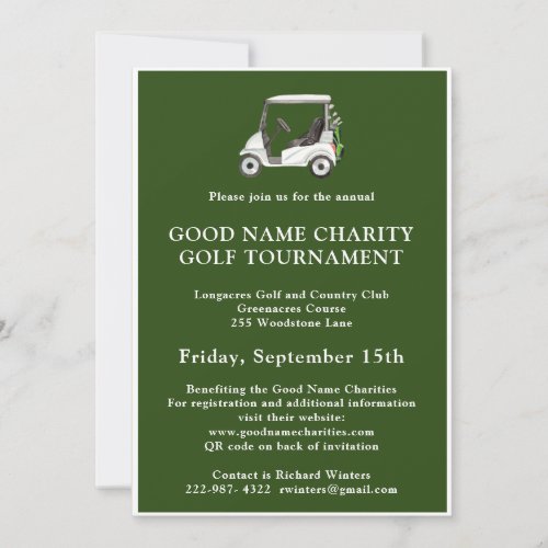 Charity Golf Tournament  Invitation