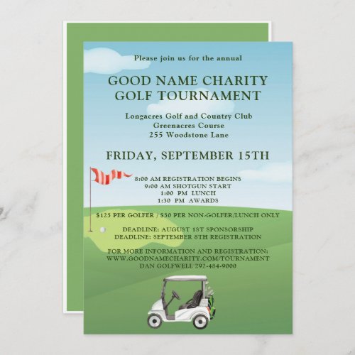 Charity Golf Tournament  Invitation