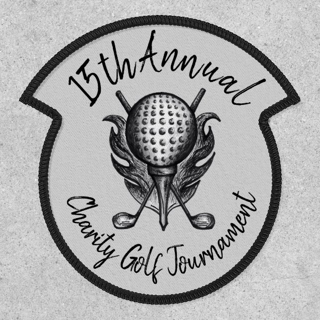 Charity Golf Tournament Sporting Event Ball Clubs Patch (Front)