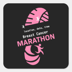 Charity marathon promotional event merchandize T Square Sticker