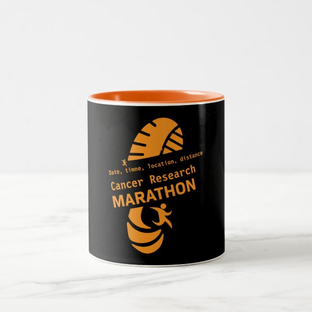 Charity marathon promotional event merchandize  Two-Tone coffee mug (Center)