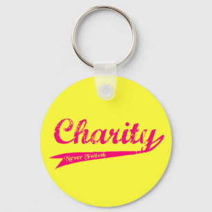 Charity Never Faileth LDS Relief Society Keychain