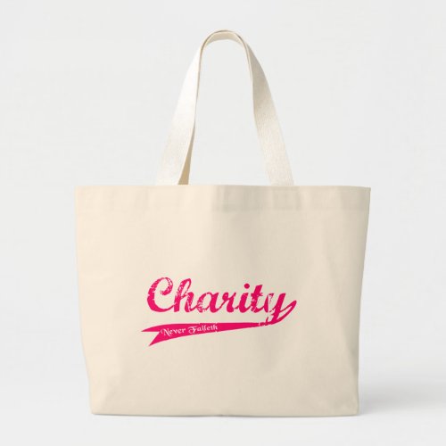 Charity Never Faileth LDS Relief Society Large Tote Bag