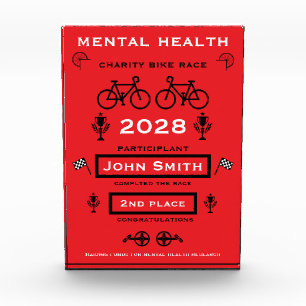 Charity Or Sports Cycling Event Acrylic Award