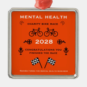 Charity Or Sports Cycling Event Metal Ornament