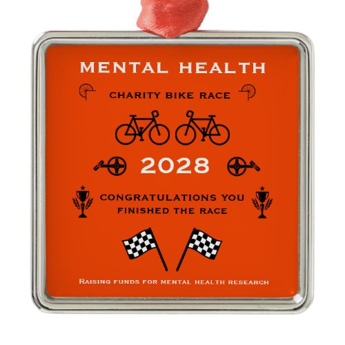 Charity Or Sports Cycling Event Metal Ornament