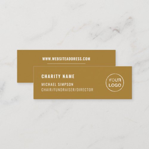 Charity Organization Logo Organizer Mini Business Card
