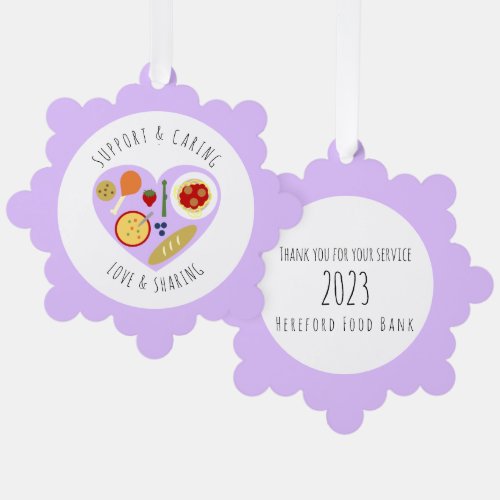 Charity Organization School Volunteer Ornament Card