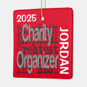 Charity Organizer Extraordinaire CUSTOM Ceramic Ornament