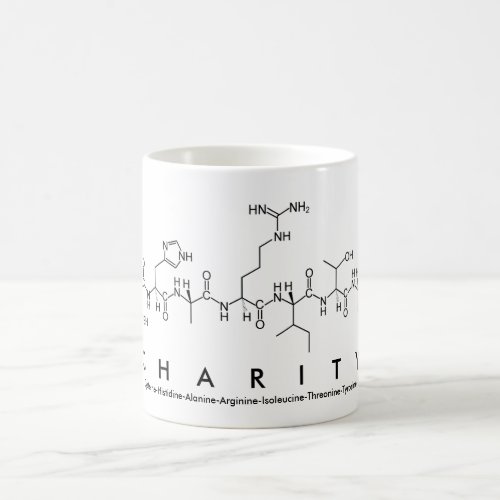 Charity peptide name mug