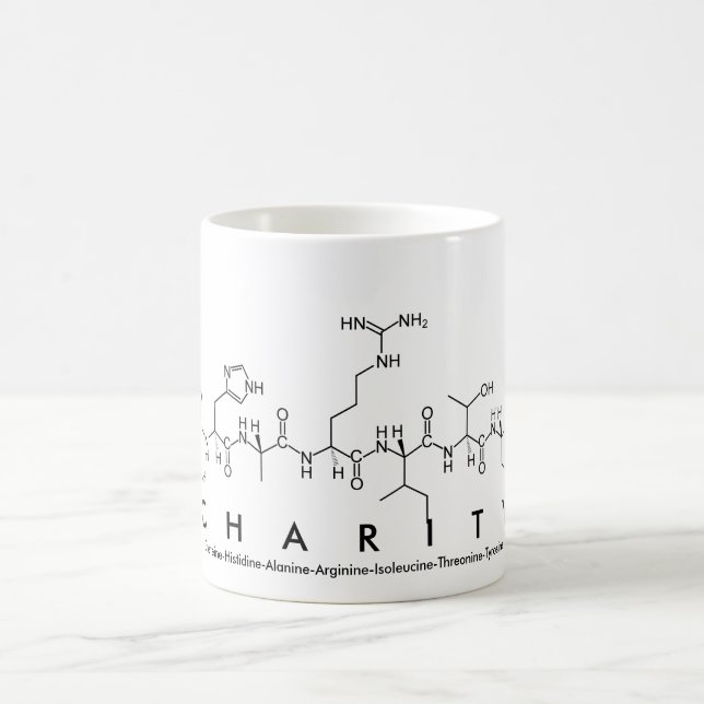 Charity peptide name mug (Center)