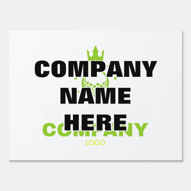 Charity Sponsor Company Business Logo v2 Glitch2 Sign (Front)