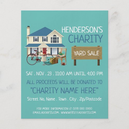 Charity Yard Sale Event Advertising Flyer