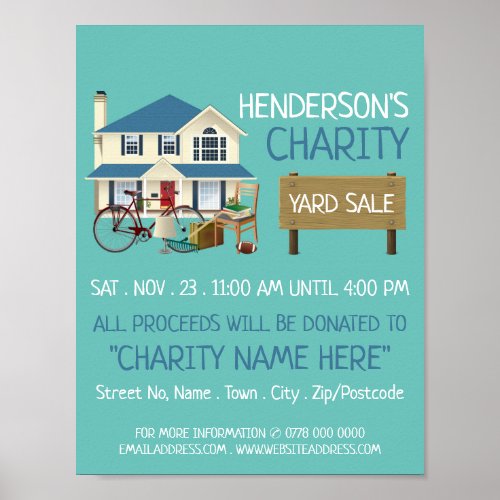 Charity Yard Sale Event Advertising Poster