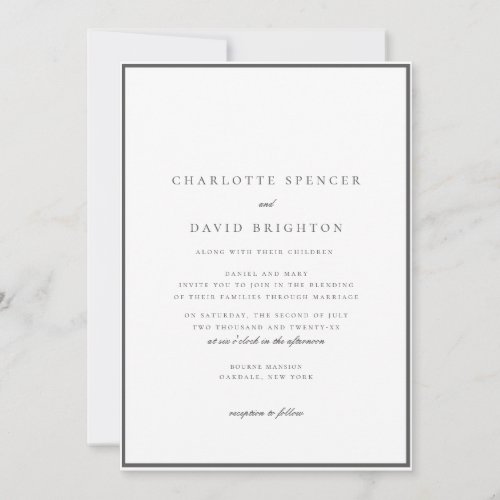 CharlB2_Grey Bride And Groom Children Hosting Invitation