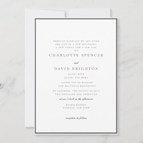 CharlB4_Grey Bride And Groom Children Hosting Invitation
